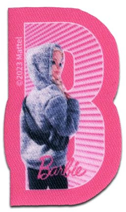 Comercial Mercera Barbie © mit Hoodie stylish - Aufnäher, Bügelbild, Aufbügler, Applikationen, Patches, Flicken, zum aufbügeln, Größe: 7 x 5 cm