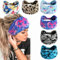 Mode-Stirnbänder für Frauen Haare Kopftücher Haarband Turban Blume Baumwolle Stirnbänder Breite Yoga Sport Stirnband Head Wrap (P6WButterLeo)