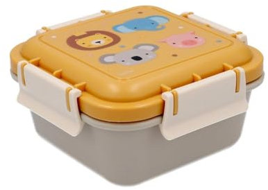 Tutete Caja Almuerzo Infantil Grande 780ml - Fiambrera Escolar, Apta para Microondas y Lavavajillas, Cierre Hermético, Ideal para Parque o Colegio, 100% Libre de BPA | Animal Friends