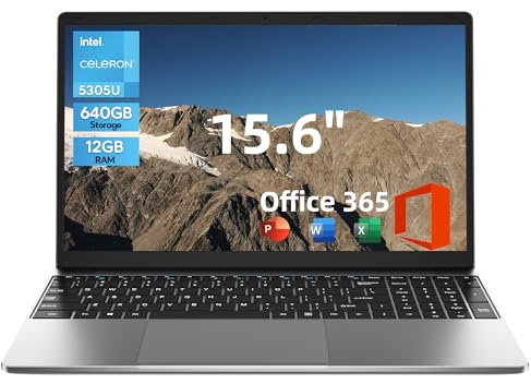 jumper Laptop15,6 Zoll FHD Display, 12 GB RAM 128 GB eMMc + 512 GB SSD, Prozessor 5305U Notebook, Akku 38 Wh, Zwei Stereo-Lautsprecher, Typ-C, USB 3.0, Digitale Tastatur