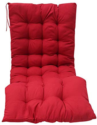 Schaukelstuhl Polster Hochlehner Auflage Gartenstuhlauflage Sitzkissen 120x50x8cm Bankauflage Auflagekissen Polster Kissenauflage Ersatzpolster hochwertig, waschbar und pflegeleicht(Pink)