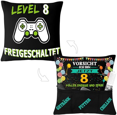 Merclix Geschenk für Gamer Junge 8 Jahre - Kissenbezug für Zocker - Geschenkideen für Jungs - Kopfkissenbezug