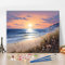 TISHIRON Peinture par numéros pour adultes - Beau paysage marin au coucher du soleil - Peinture par numéro - Paysage naturel abstrait - Kit de peinture à l'huile pour adultes - 40,6 x 50,8 cm