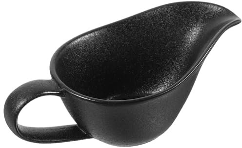 Garneck Porcelain Spout Mixing Bowl with Handle Handy Sauce Bowl for Steak Sauce Milk Eggs Drainage Cup for Easy Serving Kitchen Essential
