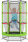 HOMCOM Cama Elástica Infantil Ø140x190 cm Trampolín para Niños de 3-6 Años con Red de Seguridad Carga 45 kg para Interior Verde