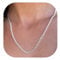 DORANA 3mm Thick 925 Sterling Silver Chain Necklace Cuban Chain for Women Silver Cuban Necklace Jewellery 24inch
