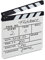 Relaxdays 10021347 Filmklappe Holz, Regieklappe, Clapperboard, Szenenklappe, zum Beschriften, Hollywood Deko, HB 26 x 30 cm, weiß