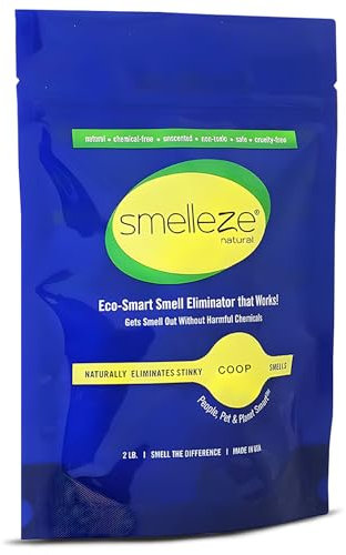 SMELLEZE natur Hühnerstall Geruch Deodorizing Granulat: 2 lb. Stinky Coop Refresher, dass funktioniert Sicher