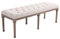 HOMCOM Bed End Side Chaise Lounge Sofa Stool Chic Button Tufted Window Hallway Seat Bench Wooden Leg Fabric Cover Padded Beige