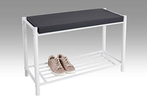 Schuhbank Stella, Mit Kissen, Sitzbank, Garderobenbank, Flurbank, Dielenbank