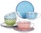 vancasso Serie Macaron Juego de Vajillas Japoneses, Vajillas Completas de Porcelana, Pintado a Mano,Colores Vajillas para 8,12 Personas … (CAFE, 8 PCS)