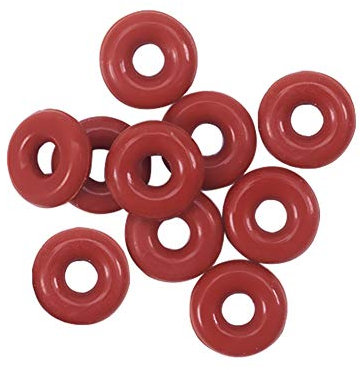 Othmro O-Ringe, 6 mm x 2 mm, Silikon, Rot, 10 Stück