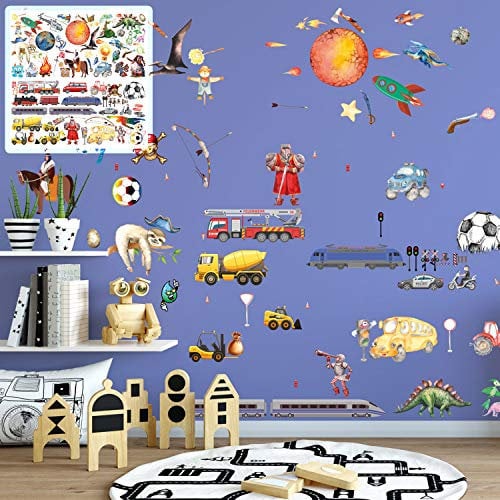 XXL Mix Jungen Toysland boy Wandtattoo Set verschiedene Motive| Kinderzimmer Aufkleber bunt Wanddeko