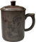 Lila Sand Ton Teetasse 500 ml Chinesische Zisha Teetassen Griff Lippe Tassen (schwarz)