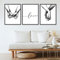 Set de 3 Affiches Noir et Blanc Tenant par la Main Citation Amour Murale Motif Main en Main Chambre Tableaux Décoration Peinture sur Toile Poster Deco Salon pour Salon Chambre à Coucher - Sans Cadre