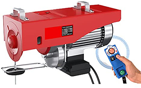 QPWZ 880 lbs 400 kg Elektrowinden-Hebebühne, 950 W Elektro-Hebezeug-Fernbedienung und Kabelsteuerung, 220 V Elektro-Hebezeug-Gerüst-Winden-Werkstatt