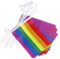 Regenbogen Fahnenkette | LGBT Flaggen Girlande | CSD Regenbogenbanner | 13m Länge | Flaggengröße 21x14cm