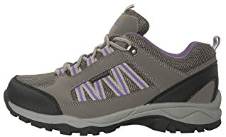 Mountain Warehouse Path Waterproof Womens Walking Shoes - Breathable Ladies Shoe, Mesh Lining, High Traction Sole Hiking Shoes - for Spring Summer, Trekking Dark Grey Adult Shoe Size 8