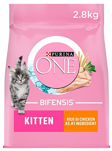 PURINA ONE Kitten Chicken Dry Cat Food 2.8kg (Pack of 4)