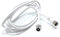 DRUT 2m RF TV Aerial Male to F Type Connector Male Plug Coaxial Coax Cable, Lead, 75 Ohm, 3C-2V (6.5ft, White Nickel Connectors)