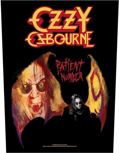 Ozzy Osbourne Patient No 9 Unisex Backpatch multicolor 95% Baumwolle, 5% Polyester Band-Merch, Bands