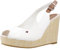 Tommy Hilfiger Donna Espadrillas Wedge Iconic Elena Sling Back Wedge Tacco a Zeppa, Bianco (Ecru), 39