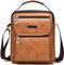 Hjkiopc Umhängetasche Herren Schultertasch Crossbody Handytasche Messenger Bag Herrentasche Shulder Bag Leder Brusttasche (C-Hellbraun)