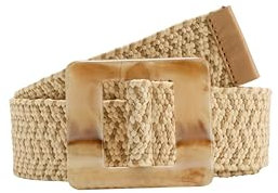 s.Oliver Damen 2147247 Gürtel in Bast-Optik, beige 81X1, M