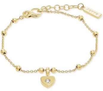 JETTE Damen-Armband 925er Silber 1 Zirkonia One Size, Gelbgold 32025937