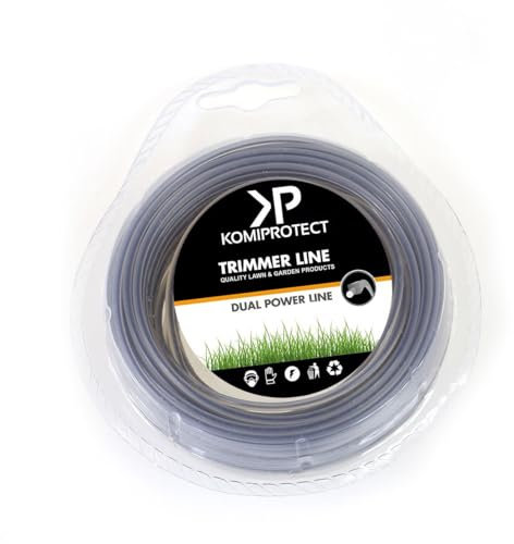 komiprotect® Filo per Decespugliatore Quadrato - Filo per Decespugliatore Power Line Robusto e Durevole (3.5 mm x 18 mt)