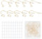 NICENEEDED 14K Gold Filled Earring Hooks, 100 PCS Ball Dot & Fish Wire Hooks, Hypoallergenic, Gold Color, Perfect for DIY Jewelry Making & Replacements
