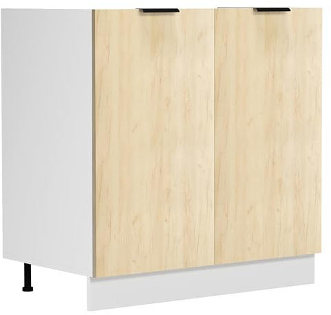 VCM Spülunterschrank | Maße ca. H. 82 x B. 80 x. T. 46 cm | Unterschrank mit Zwei Drehtüren | Küchenmöbel – Fasola