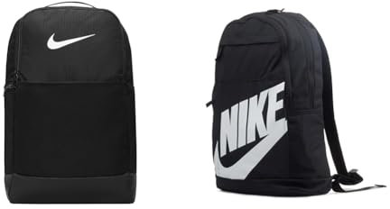 Nike DH7709-010 Brasilia 9.5 Sportrucksack Unisex Schwarz/Weiss, M, 24L, Einheitsgröße & DD0559 Elemental 2 Tasche Black/White 1size