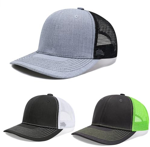 HAPEE Baseballkappen für Herren, Trucker, Klassische Snapback-Kappe mit Farbblockierung (DE/NL/SE/PL, Alphanumerisch, Einheitsgröße, D-3P02)