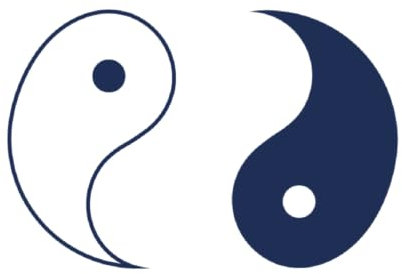 Tattwo.me – Temporäre Tattoos für Erwachsene und Kinder, hält 2 Wochen, wasserfest – Yin und Yang (zum Ausschneiden) – Pflanzliche Tinte – EU-Kosmetik-Zertifikat – (P0895)