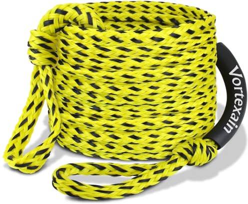 Boat Tow Rope 3K 60ft, Towable Floating Ropes for Water Ski Skiing Tubing Tubes Boating Wakeboard Towing Pull Thick Wakesurf Inflatables Tough Sports Line Watersports Kneeboard Surfboard Accessories