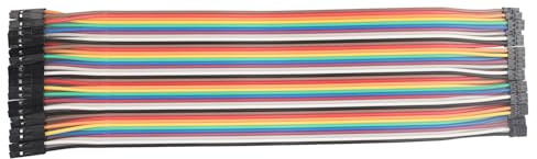 ZDE 40 Stück 20cm Jumper Wire Kabel Breadboard Flachbandkabel Buchse auf Buchse 2,0 mm bis 2,54 mm Abstand Dupont Kabel Kompatibel mit Arduino und Raspberry Pi Breadboard