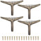 sourcing map 4Pcs Metal Furniture Legs, 4.72 Inch Triangular Heavy Duty Furniture Feet DIY Replacement Dresser Legs for Bed, Table, Cabinet, Sofa Chair(Bronze)