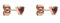 Purelei® Herzförmige Zirkonia Ohrstecker – Elegante rote Zirkonia-Steine in Gold, Silber & Roségold | Perfektes Accessoire für besondere Anlässe (Rosegold)