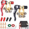 Battery Terminal Connectors, 2pcs 4 Way 12V Quick Release Battery Terminals, Car Battery Terminals Clamps, Positive Negative Car Battery Connectors for Trucks Buses Motorhome Caravan