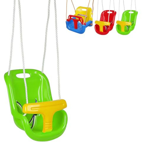 XUANYU Portique Balancoire Enfants, Balançoire Bébé Enfants, Siège d'Oscillation, Balancoire Exterieur Interieur, Balancelle de Jardin, Balançoire en Plastique (Vert)