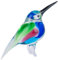 CRISTALICA Glasfigur Eisvogel Bunt/Transparent Höhe ca.6,1cm Handarbeit