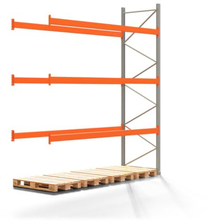 REGALWERK Palettenregal Artus - Anbauregal mit 4 Ebenen - Fachlast 3.000 kg - 4.000 x 3.600 x 1.100 mm (HxBxT) - Schwerlastregal