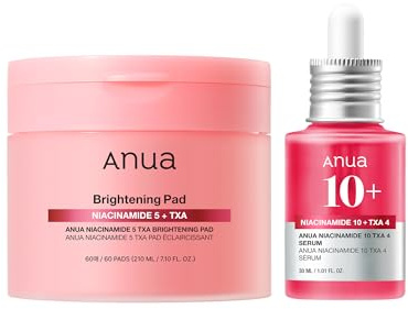 Anua Niacinamide Dark Spot Prep & Boost Duo, Mini Sheet Face for Skin Clarity, Tranexamic acid,Hyaluronic Acid for glass skin, Glow radiance synergy, Day & Night Routine, Korean skincare set