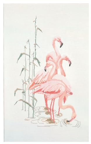 Thea Gouverneur - Kreuzstich-Set - Flamingo - Aida - 16 Count - Für Erwachsene - 1070A