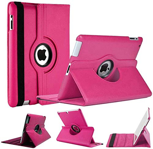 World biz Rotating Case for iPad Mini 5 Mini 4, iPad Mini5 (2019) iPad Mini4 (2015) 360 Degree Rotation Stand Shockproof Protective Cover With Auto Sleep Wake Function (Pink)