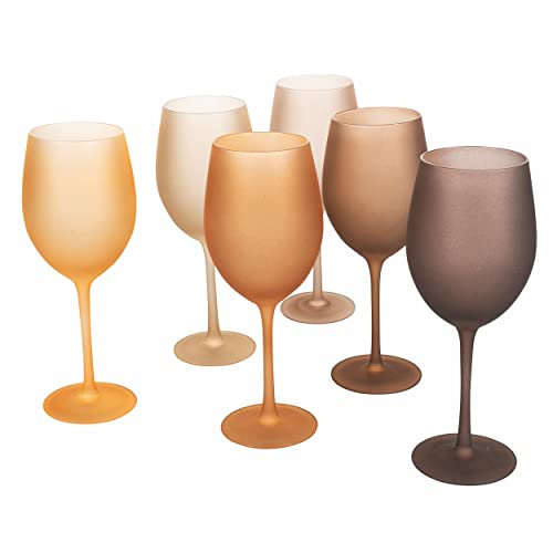 Villa d’Este Home Tivoli Happy Hour Chocolate Set 6 calici frosted in vetro 550 ml