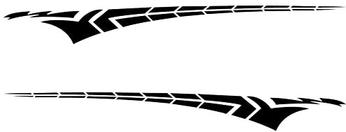 iSpchen Autoaufkleber,1 Paar Auto Racing Sport Rennstreifen Grafik Aufkleber Auto Karosserie Seitenaufkleber Vinyl Seitenschweller Sticker Selbstklebende Styling Dekoration Aufkleber