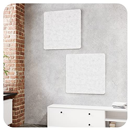 vilz 2X quadratisches Akustikelement für Wand & Decke 55x55x1.8 cm - Schallabsorber modular erweiterbar aus recyceltem Filz