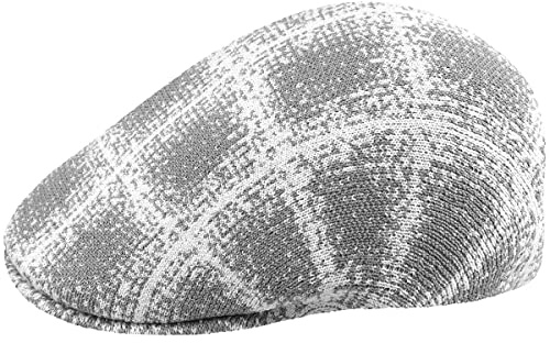 Kangol Grunge Plaid 507 Flatcap Schirmmütze Schiebermütze Herren - mit Schirm Sommer Frühling-Sommer - XL (60-61 cm) grau